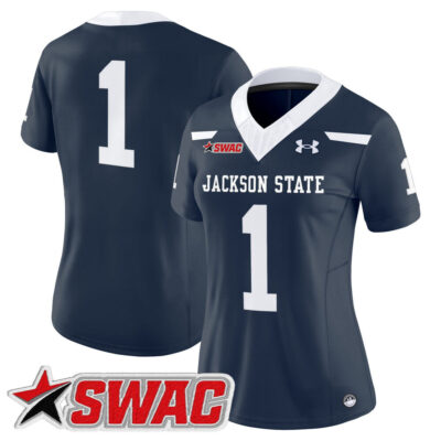 Women's Jackson State Tigers 2025 Vapor Limited Jersey - Navy #1 Team