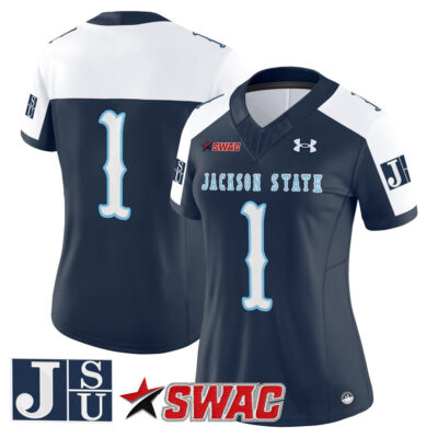 Women's Jackson State Tigers 2025 Vapor Limited Jersey - Navy Alternate #1 Team