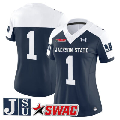 Women's Jackson State Tigers 2025 Vapor Limited Jersey - Navy Alternate #1 Team
