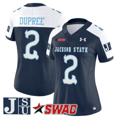 Women's Jackson State Tigers 2025 Vapor Limited Jersey - Navy Alternate Ja'Naylon Dupree