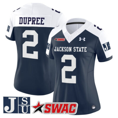 Women's Jackson State Tigers 2025 Vapor Limited Jersey - Navy Alternate Ja'Naylon Dupree