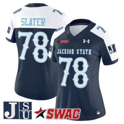 Women's Jackson State Tigers 2025 Vapor Limited Jersey - Navy Alternate Jackie Slater