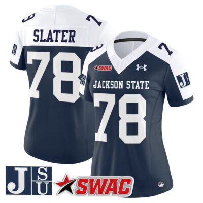 Women's Jackson State Tigers 2025 Vapor Limited Jersey - Navy Alternate Jackie Slater