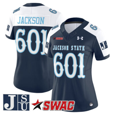 Women's Jackson State Tigers 2025 Vapor Limited Jersey - Navy Alternate Jackson 601