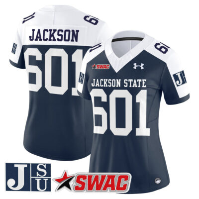 Women's Jackson State Tigers 2025 Vapor Limited Jersey - Navy Alternate Jackson 601