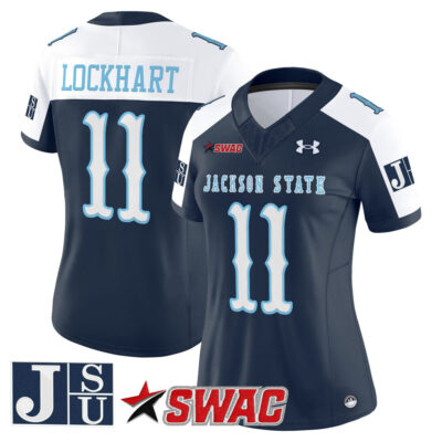 Women's Jackson State Tigers 2025 Vapor Limited Jersey - Navy Alternate Jared Lockhart