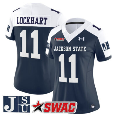 Women's Jackson State Tigers 2025 Vapor Limited Jersey - Navy Alternate Jared Lockhart