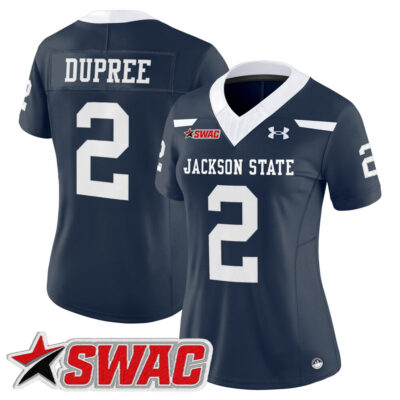Women's Jackson State Tigers 2025 Vapor Limited Jersey - Navy Ja'Naylon Dupree