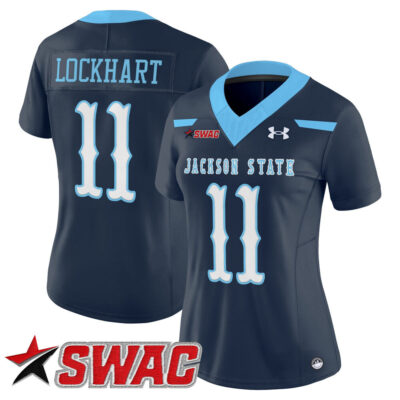 Women's Jackson State Tigers 2025 Vapor Limited Jersey - Navy Jared Lockhart