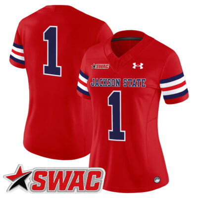 Women's Jackson State Tigers 2025 Vapor Limited Jersey - Red #1 Team