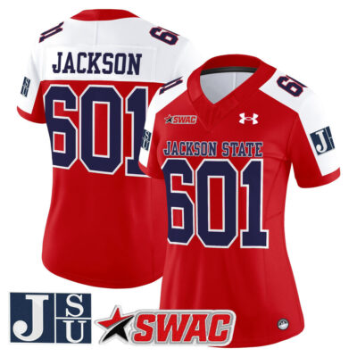 Women's Jackson State Tigers 2025 Vapor Limited Jersey - Red Alternate Jackson 601