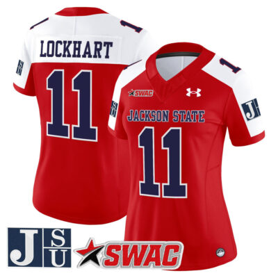 Women's Jackson State Tigers 2025 Vapor Limited Jersey - Red Alternate Jared Lockhart