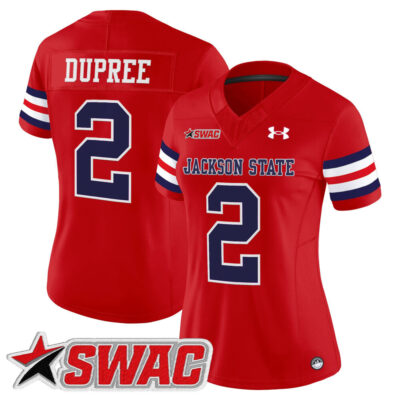 Women's Jackson State Tigers 2025 Vapor Limited Jersey - Red Ja'Naylon Dupree