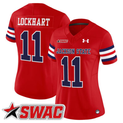 Women's Jackson State Tigers 2025 Vapor Limited Jersey - Red Jared Lockhart