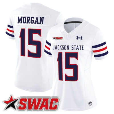 Women's Jackson State Tigers 2025 Vapor Limited Jersey - White JaCobian Morgan