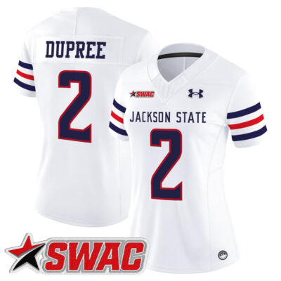 Women's Jackson State Tigers 2025 Vapor Limited Jersey - White Ja'Naylon Dupree