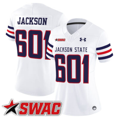 Women's Jackson State Tigers 2025 Vapor Limited Jersey - White Jackson 601