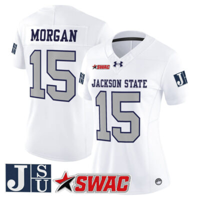 Women's Jackson State Tigers 2025 Vapor Limited Jersey - White Limited JaCobian Morgan
