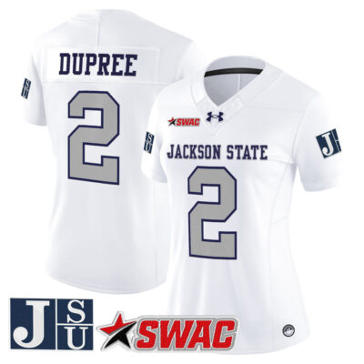 Women's Jackson State Tigers 2025 Vapor Limited Jersey - White Limited Ja'Naylon Dupree