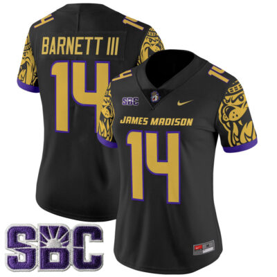 Women's James Madison Dukes 2025 Vapor Limited Jersey - Black Alonza Barnett III