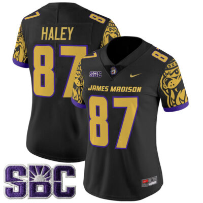 Women's James Madison Dukes 2025 Vapor Limited Jersey - Black Charles Haley