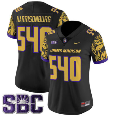Women's James Madison Dukes 2025 Vapor Limited Jersey - Black Harrisonburg 540
