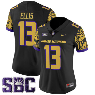 Women's James Madison Dukes 2025 Vapor Limited Jersey - Black Landon Ellis