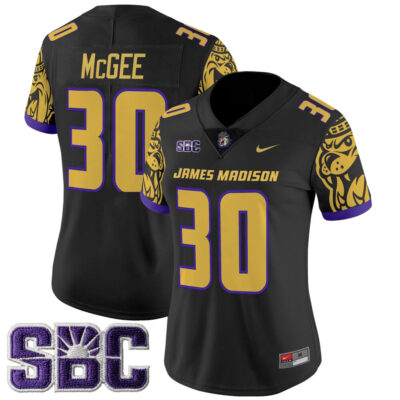 Women's James Madison Dukes 2025 Vapor Limited Jersey - Black Scotty McGee