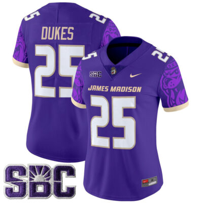 Women's James Madison Dukes 2025 Vapor Limited Jersey - Purple #25 Dukes