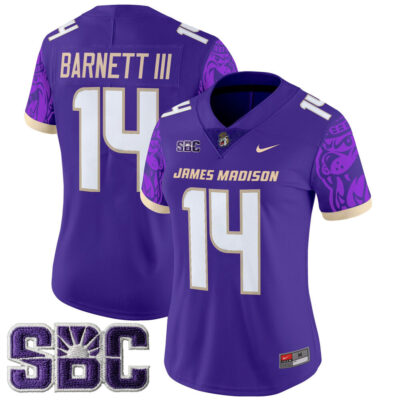 Women's James Madison Dukes 2025 Vapor Limited Jersey - Purple Alonza Barnett III