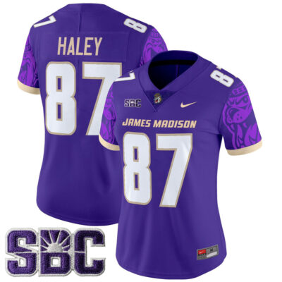 Women's James Madison Dukes 2025 Vapor Limited Jersey - Purple Charles Haley