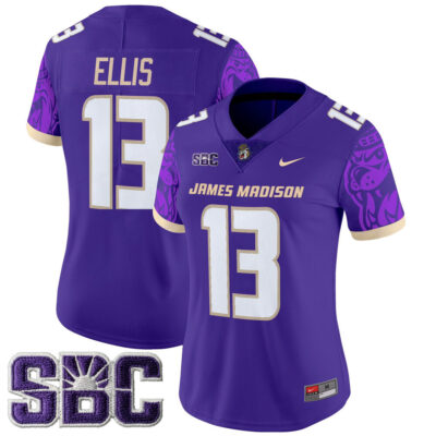 Women's James Madison Dukes 2025 Vapor Limited Jersey - Purple Landon Ellis