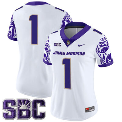 Women's James Madison Dukes 2025 Vapor Limited Jersey - White #1 Team