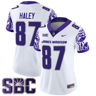 Women's James Madison Dukes 2025 Vapor Limited Jersey - White Charles Haley