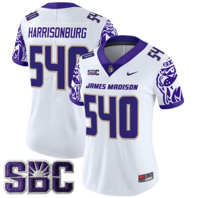 Women's James Madison Dukes 2025 Vapor Limited Jersey - White Harrisonburg 540