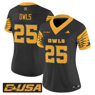 Women's Kennesaw State Owls 2025 Vapor Limited Jersey - Black #25 Owls