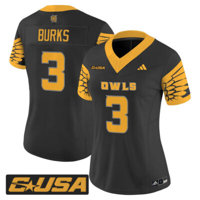 Women's Kennesaw State Owls 2025 Vapor Limited Jersey - Black Chandler Burks