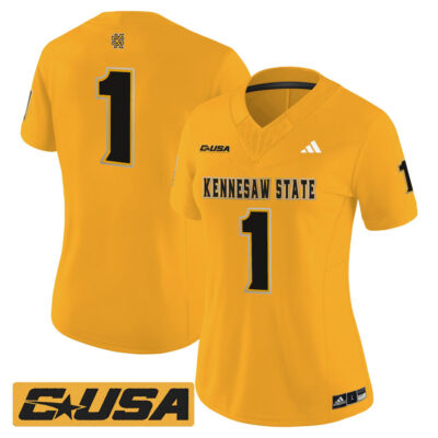 Women's Kennesaw State Owls 2025 Vapor Limited Jersey - Gold #1 Team