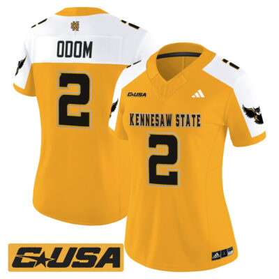 Women's Kennesaw State Owls 2025 Vapor Limited Jersey - Gold Alternate Amari Odom