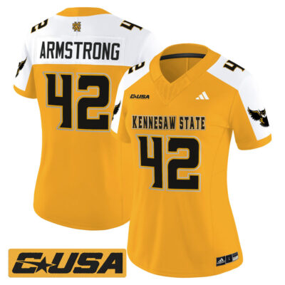 Women's Kennesaw State Owls 2025 Vapor Limited Jersey - Gold Alternate Bryson Armstrong