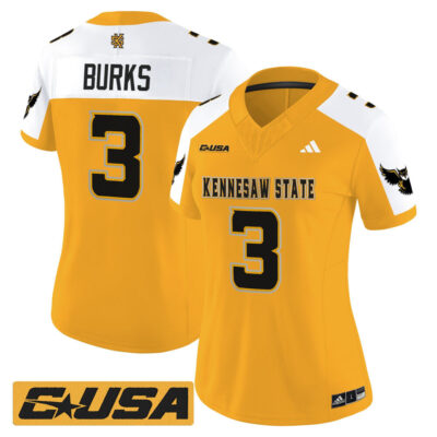 Women's Kennesaw State Owls 2025 Vapor Limited Jersey - Gold Alternate Chandler Burks