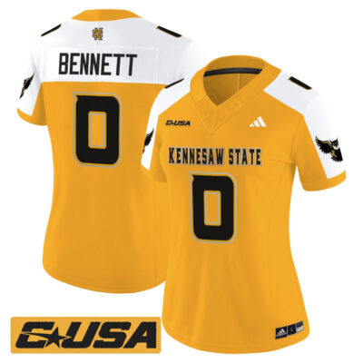 Women's Kennesaw State Owls 2025 Vapor Limited Jersey - Gold Alternate Coleman Bennett
