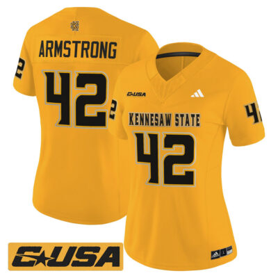 Women's Kennesaw State Owls 2025 Vapor Limited Jersey - Gold Bryson Armstrong