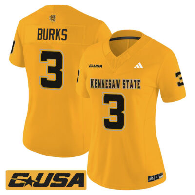 Women's Kennesaw State Owls 2025 Vapor Limited Jersey - Gold Chandler Burks