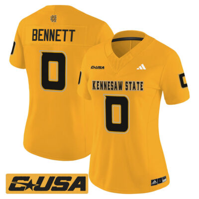 Women's Kennesaw State Owls 2025 Vapor Limited Jersey - Gold Coleman Bennett