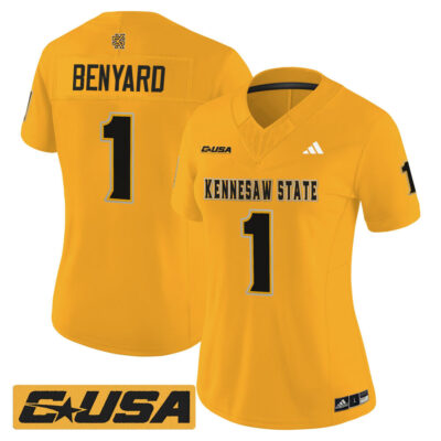 Women's Kennesaw State Owls 2025 Vapor Limited Jersey - Gold Gabriel Benyard