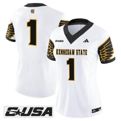 Women's Kennesaw State Owls 2025 Vapor Limited Jersey - White #1 Team