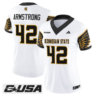 Women's Kennesaw State Owls 2025 Vapor Limited Jersey - White Bryson Armstrong