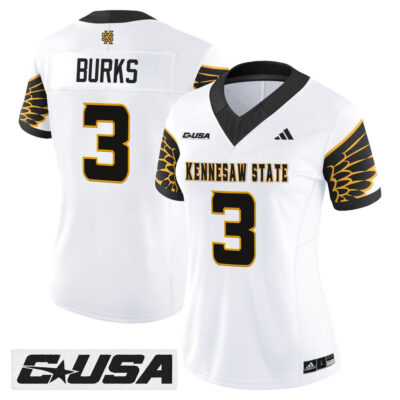 Women's Kennesaw State Owls 2025 Vapor Limited Jersey - White Chandler Burks