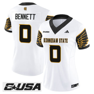 Women's Kennesaw State Owls 2025 Vapor Limited Jersey - White Coleman Bennett